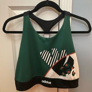 Adidas Farm Rio sports bra racerback tropical palm print